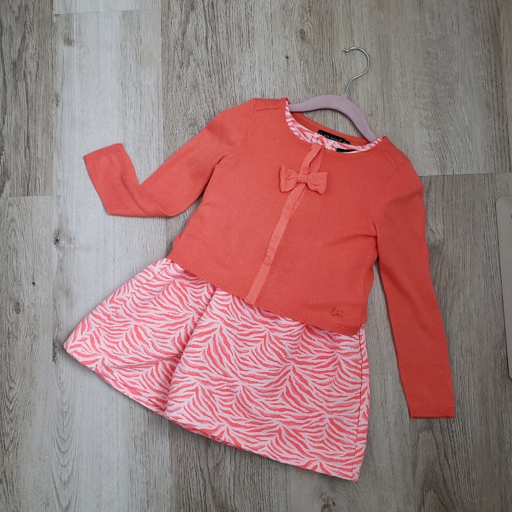 Little Couture Dress w/ Matching Sweater 》4yrs